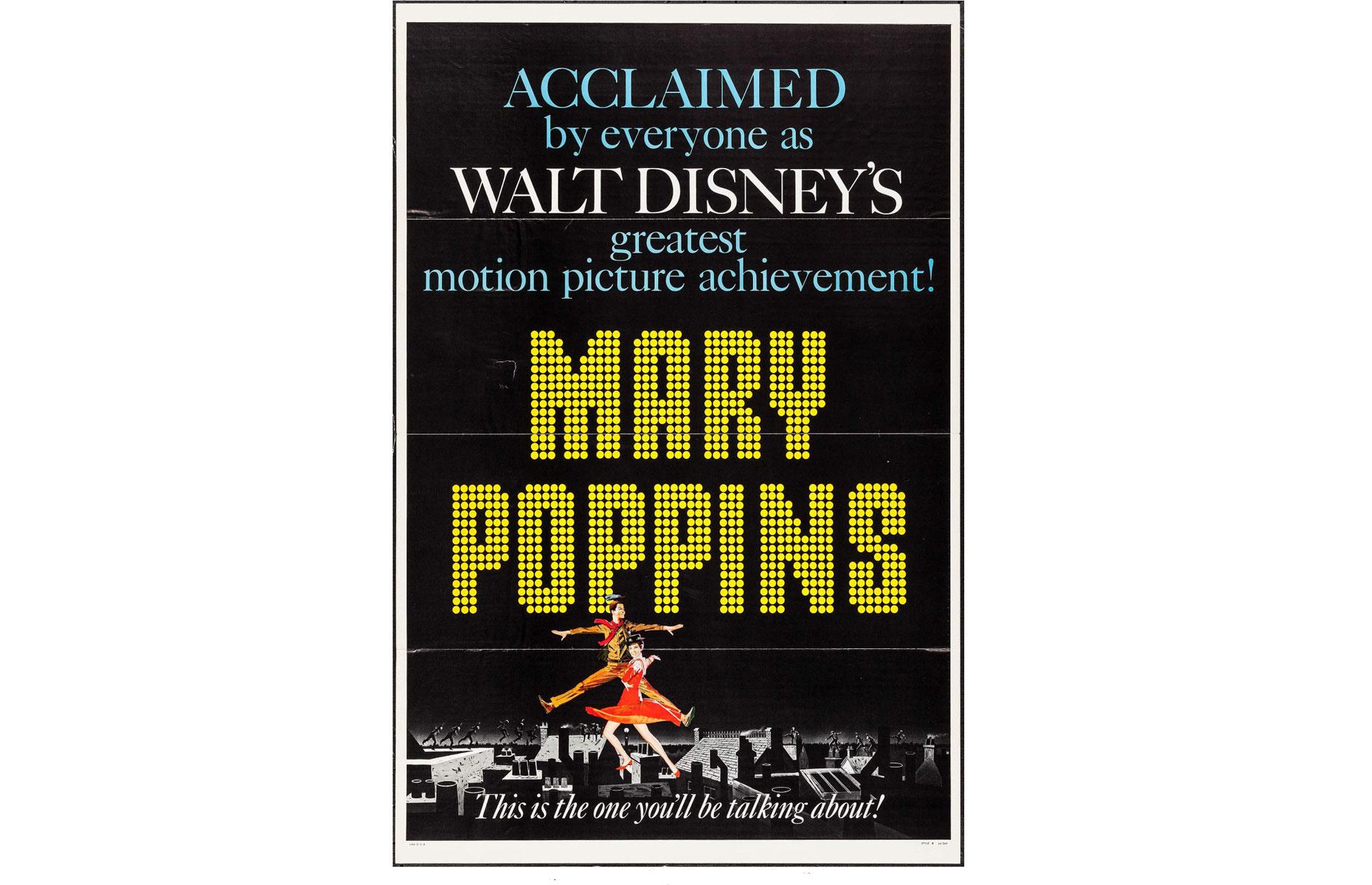 Mary Poppins (American poster, 1964): up to $1,300 (£954)