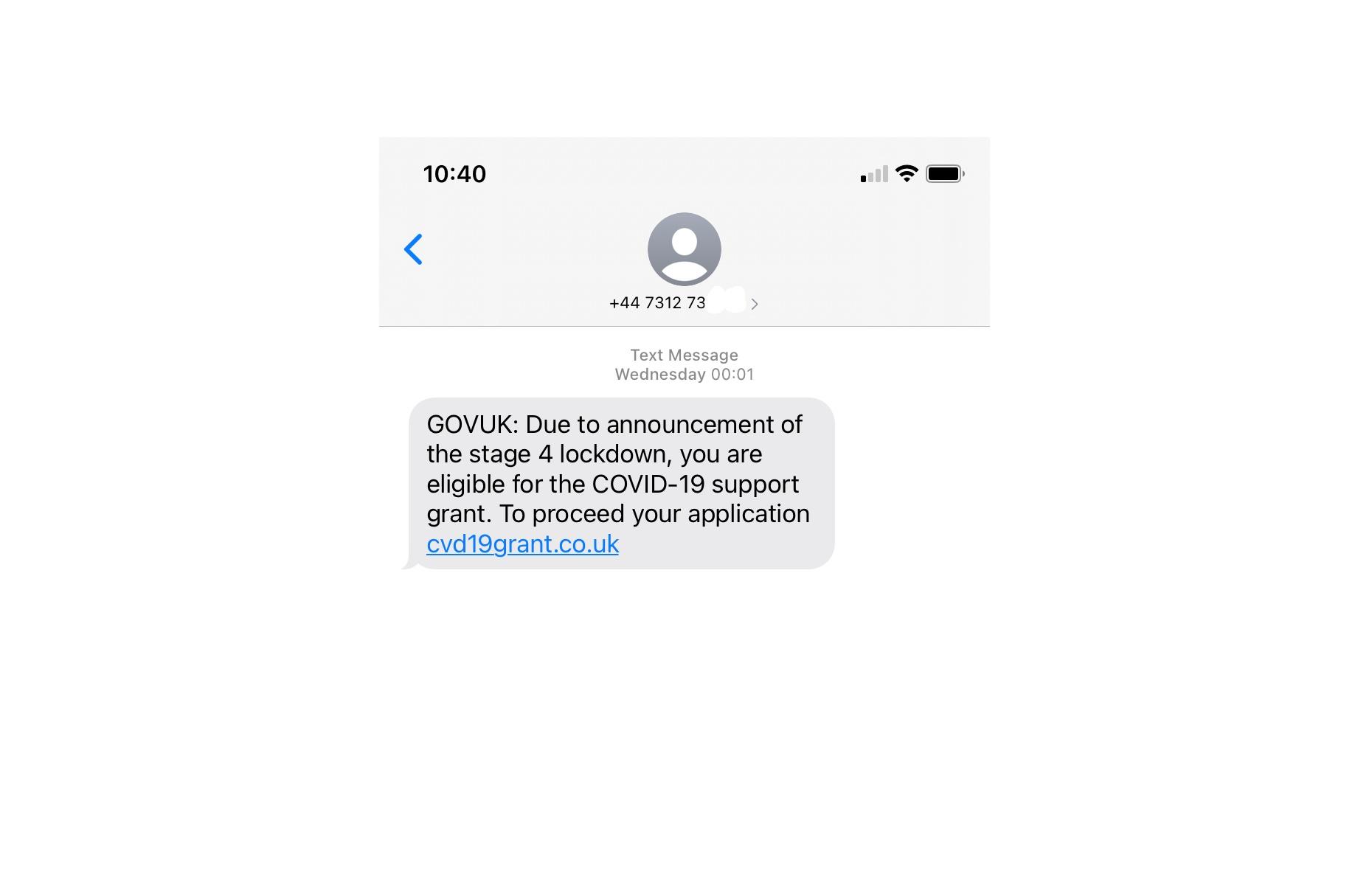 UK government COVID-19 scams