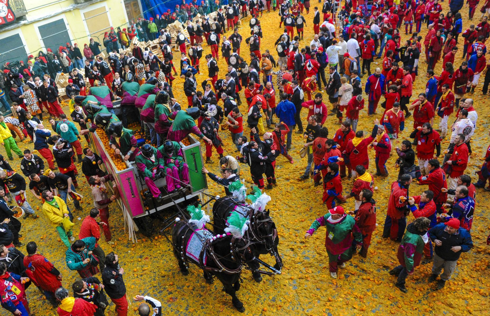 Battle of the Oranges, Ivrea, Italy