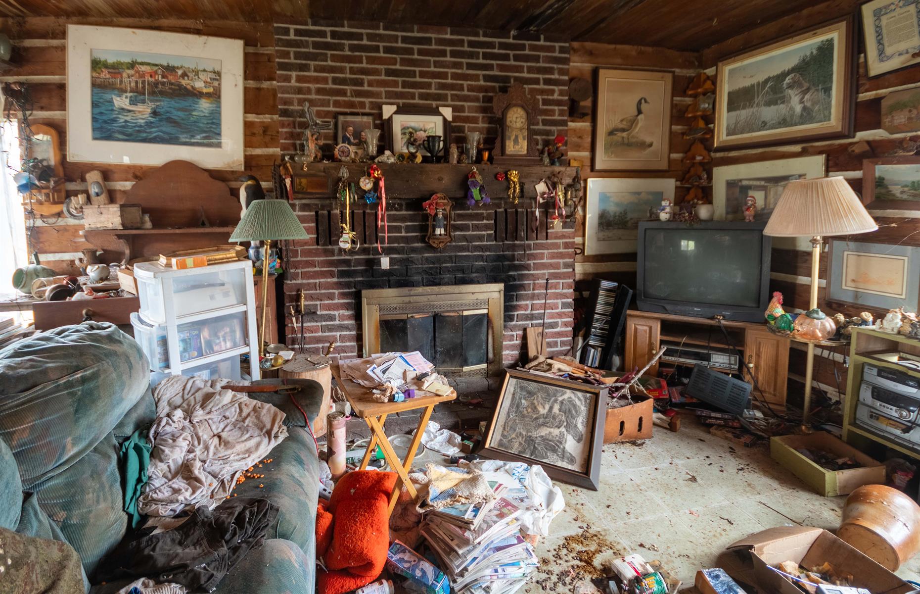 Forgotten hoarder's cabin