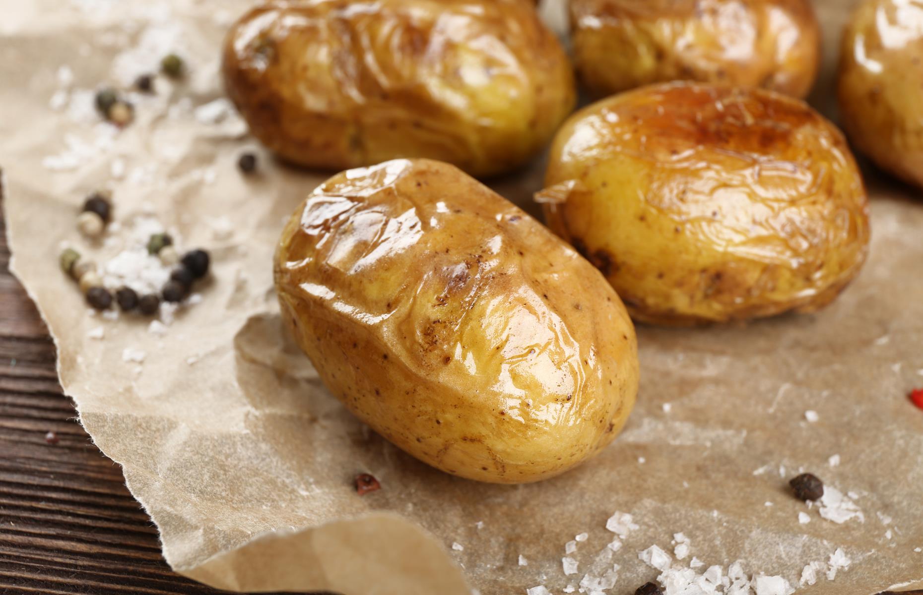 Pre-bake potatoes that can be reheated in the microwave