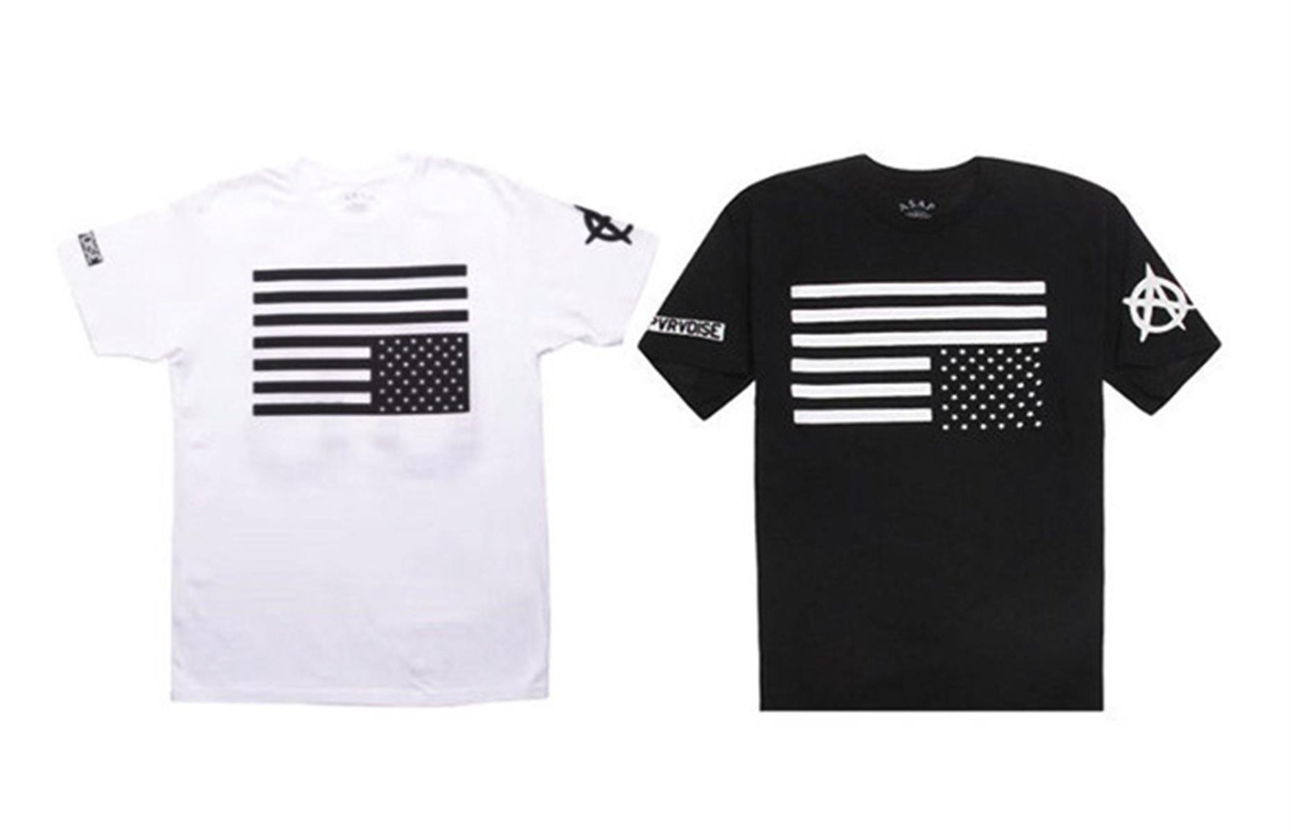 2015: A$AP Rocky upside-down flag T-Shirt