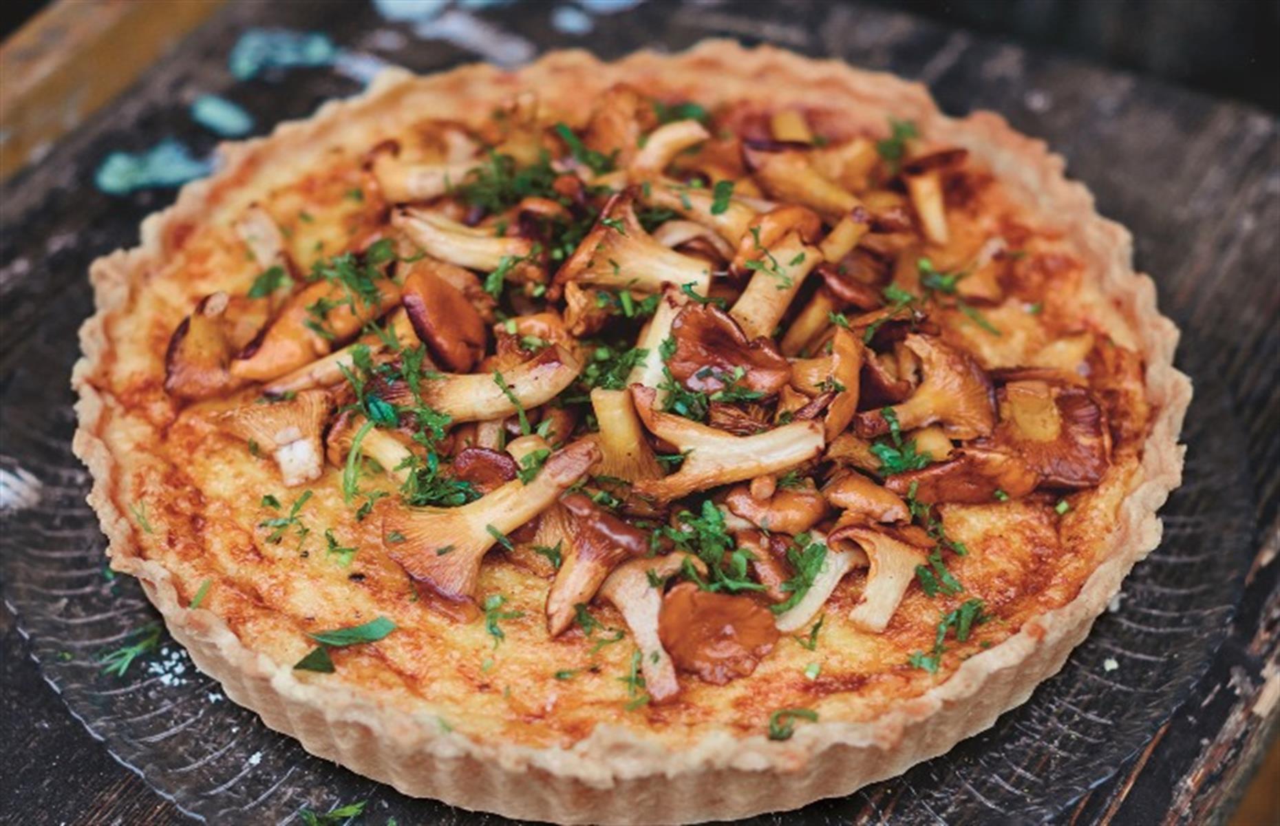 Mushroom and cheese pie