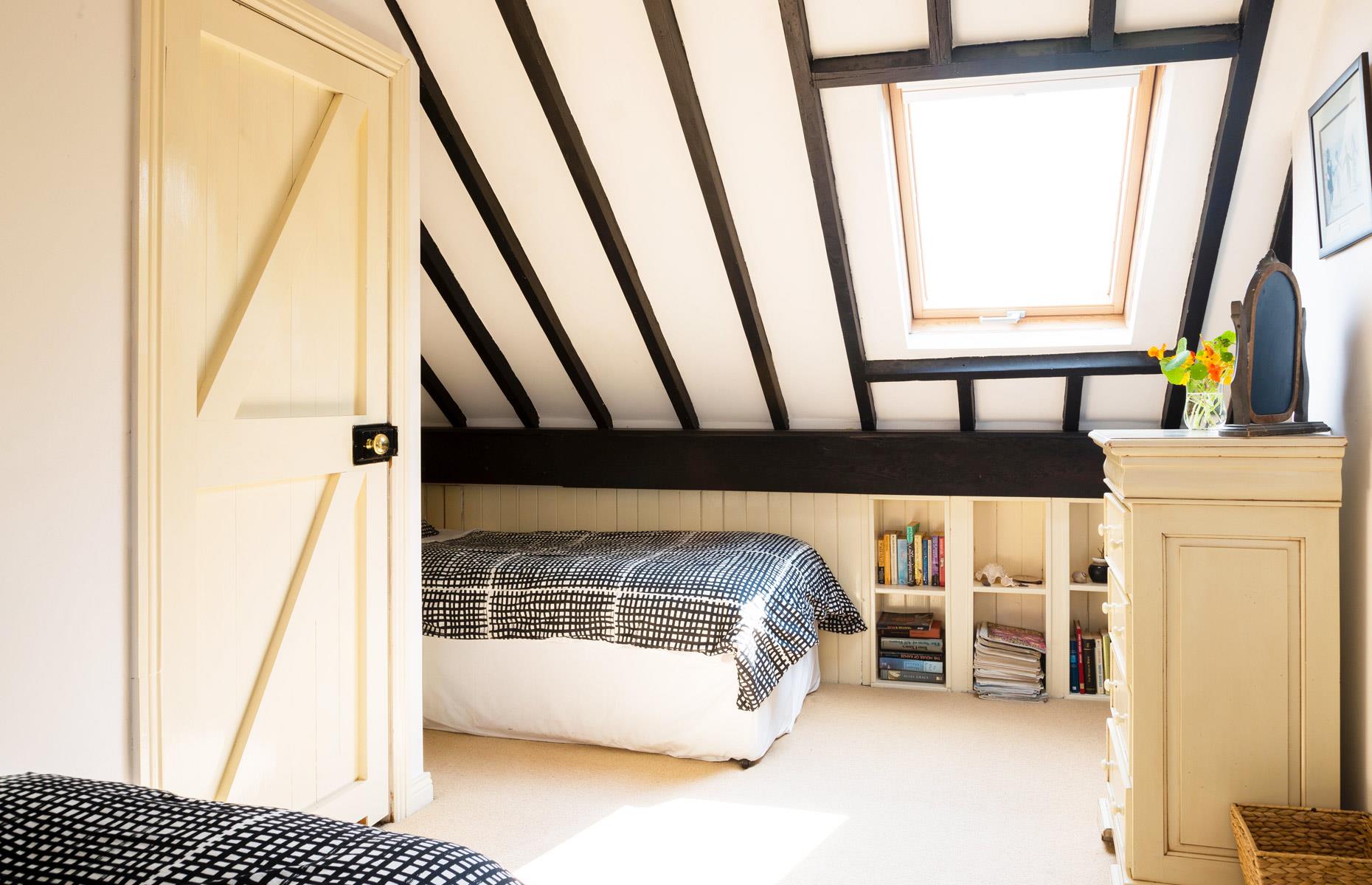 Put shelves in the eaves