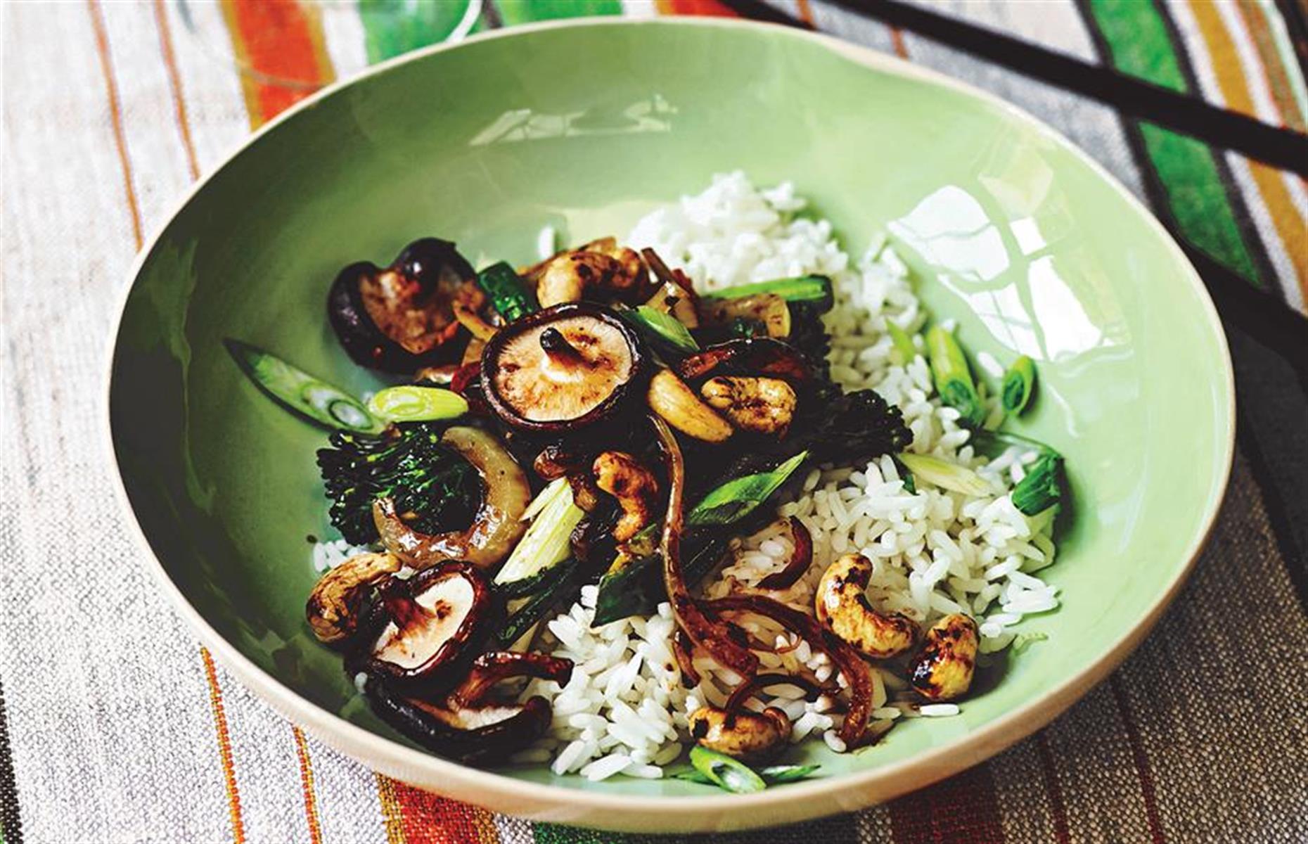 Shiitake and black bean stir-fry