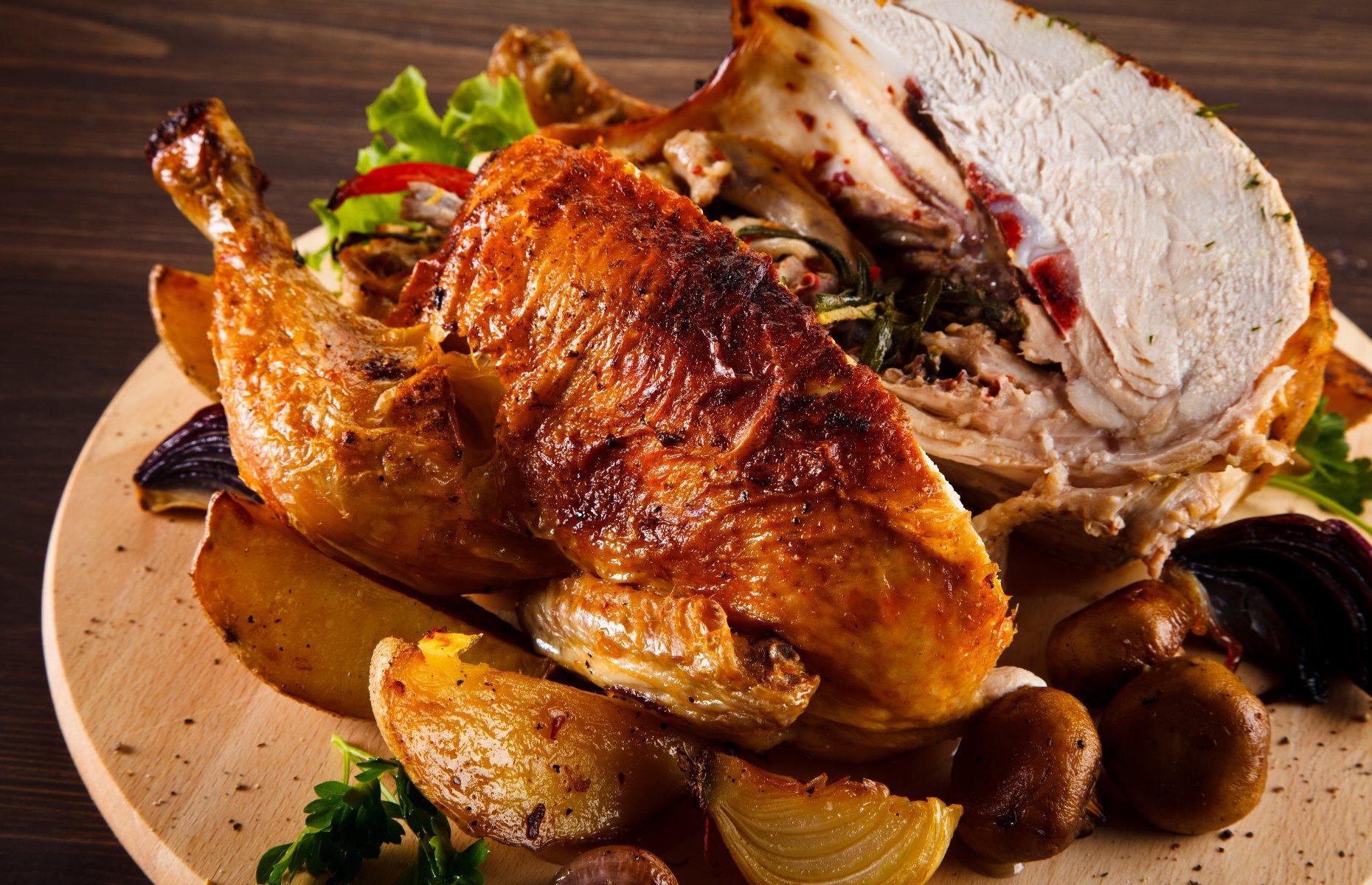 Remove turkey back bones for quick cooking