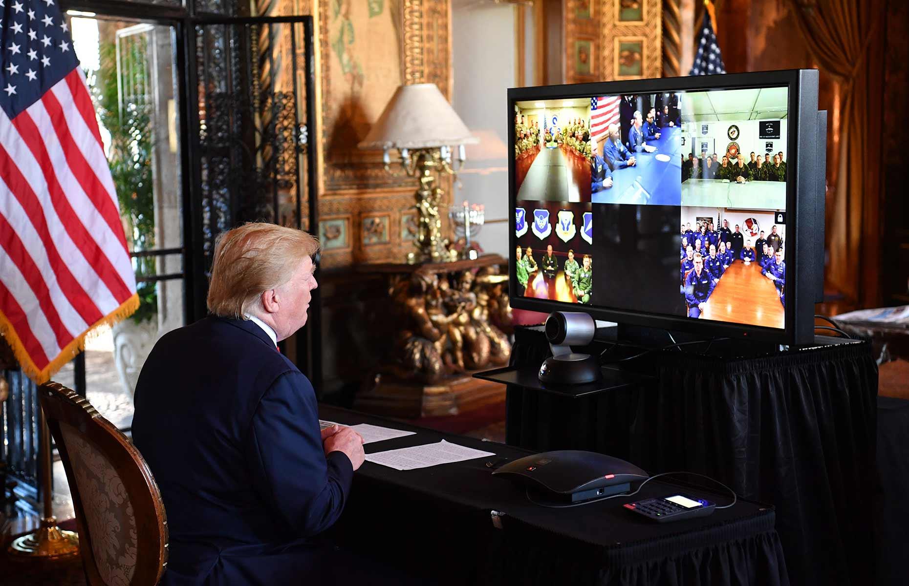 Trump watched on CCTV