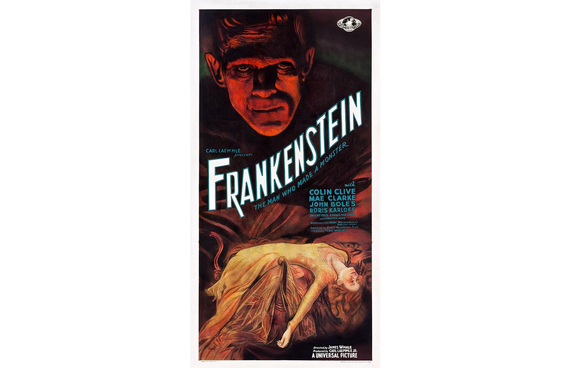 8. Frankenstein (American poster, 1931): $358,500 ($484k/£363k today)