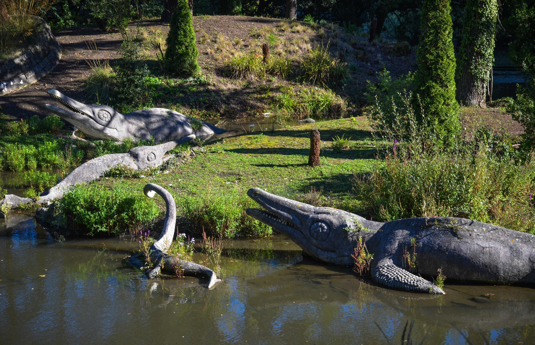 Crystal Palace dinosaurs, London, England