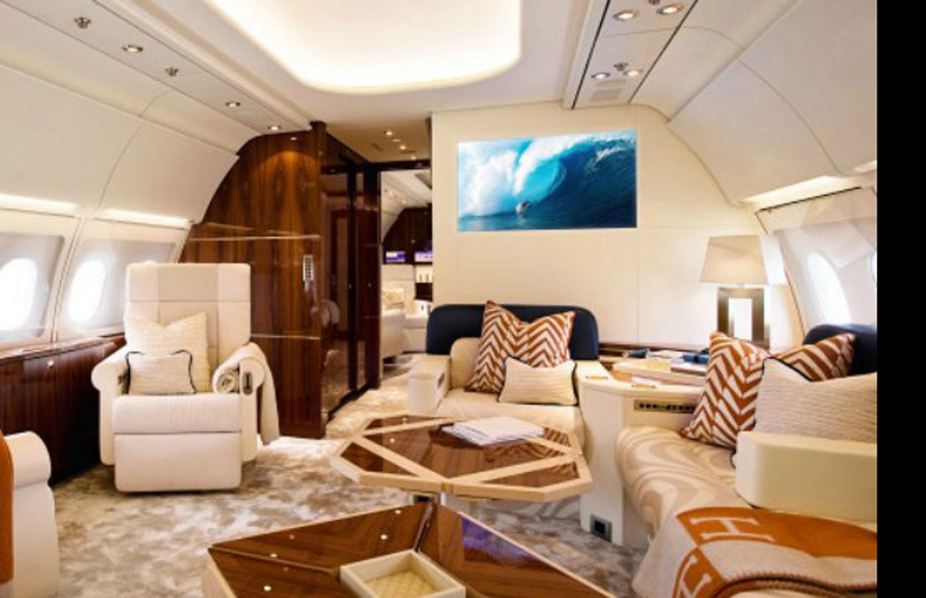 Interiorul avionului privat Boeing 767-33A ER ce valorează170 milioane de dolari (Sursă foto: Boeing)