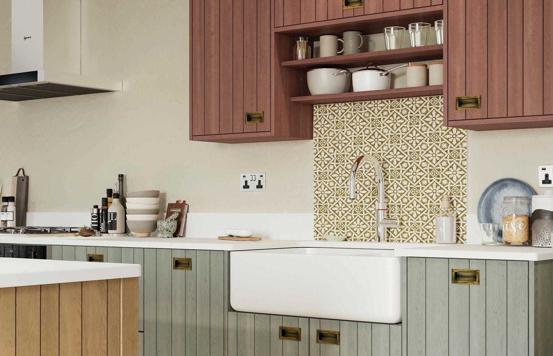 Stained wood panels