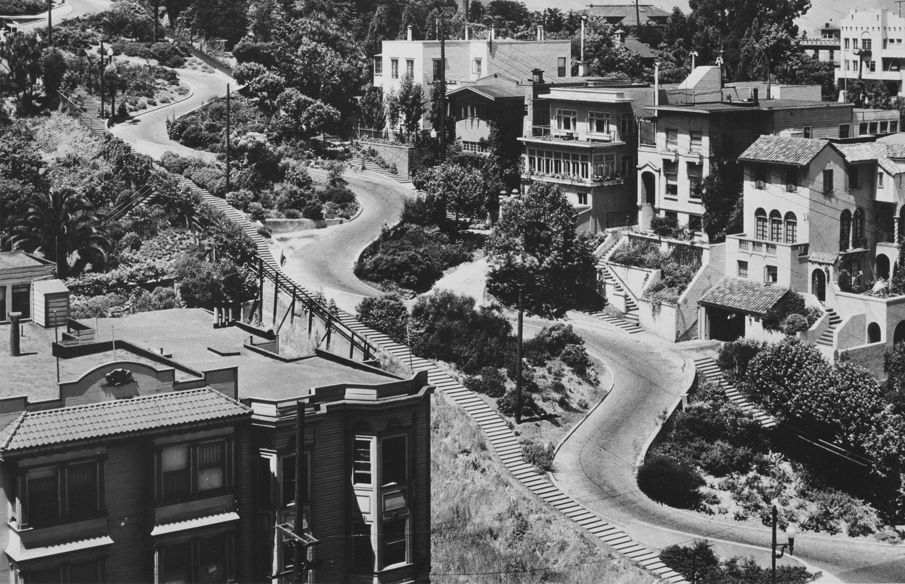 Then: Lombard Street, San Francisco, California