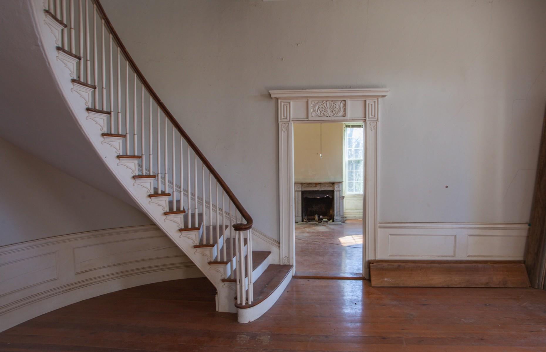 Before: spiral staircase