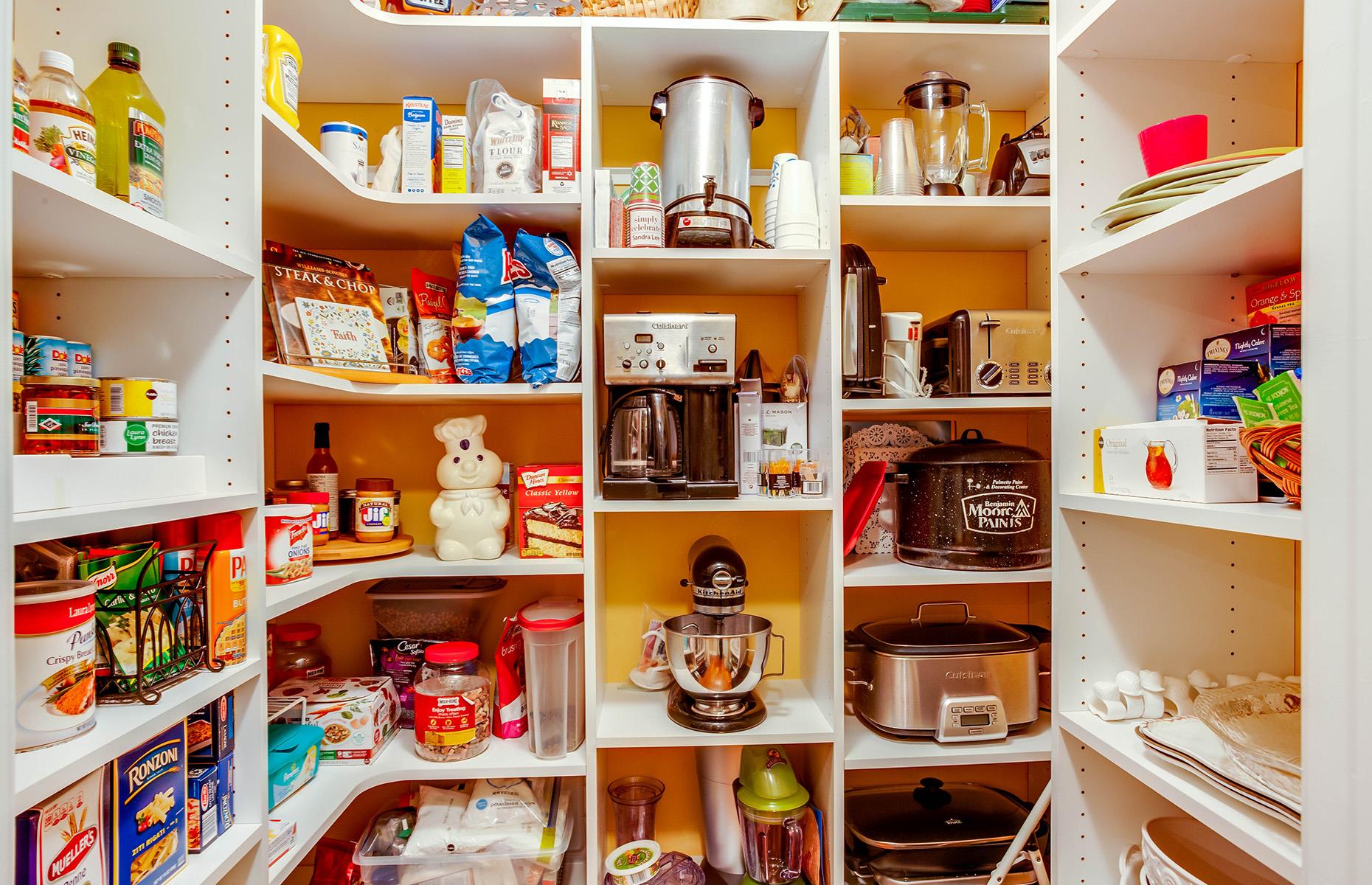 Store less used items up high