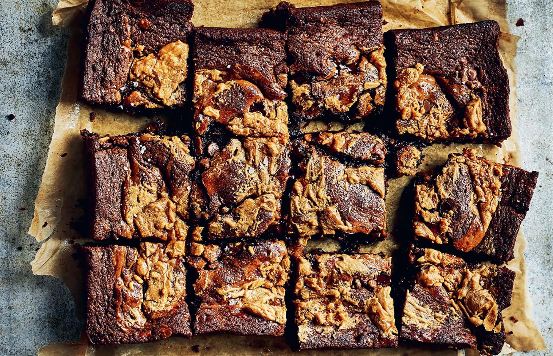 Peanut butter caramel brownies