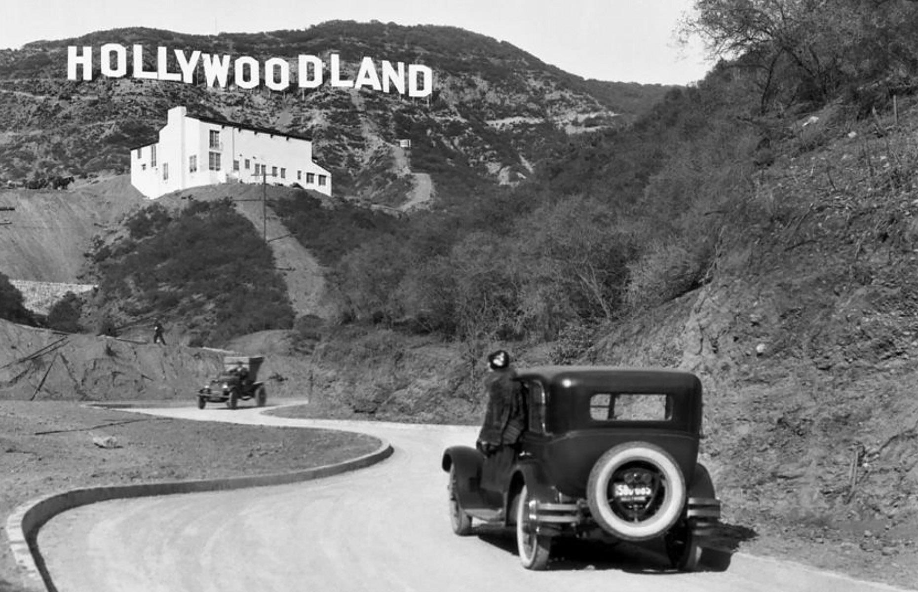 The sign started its life as a real estate billboard