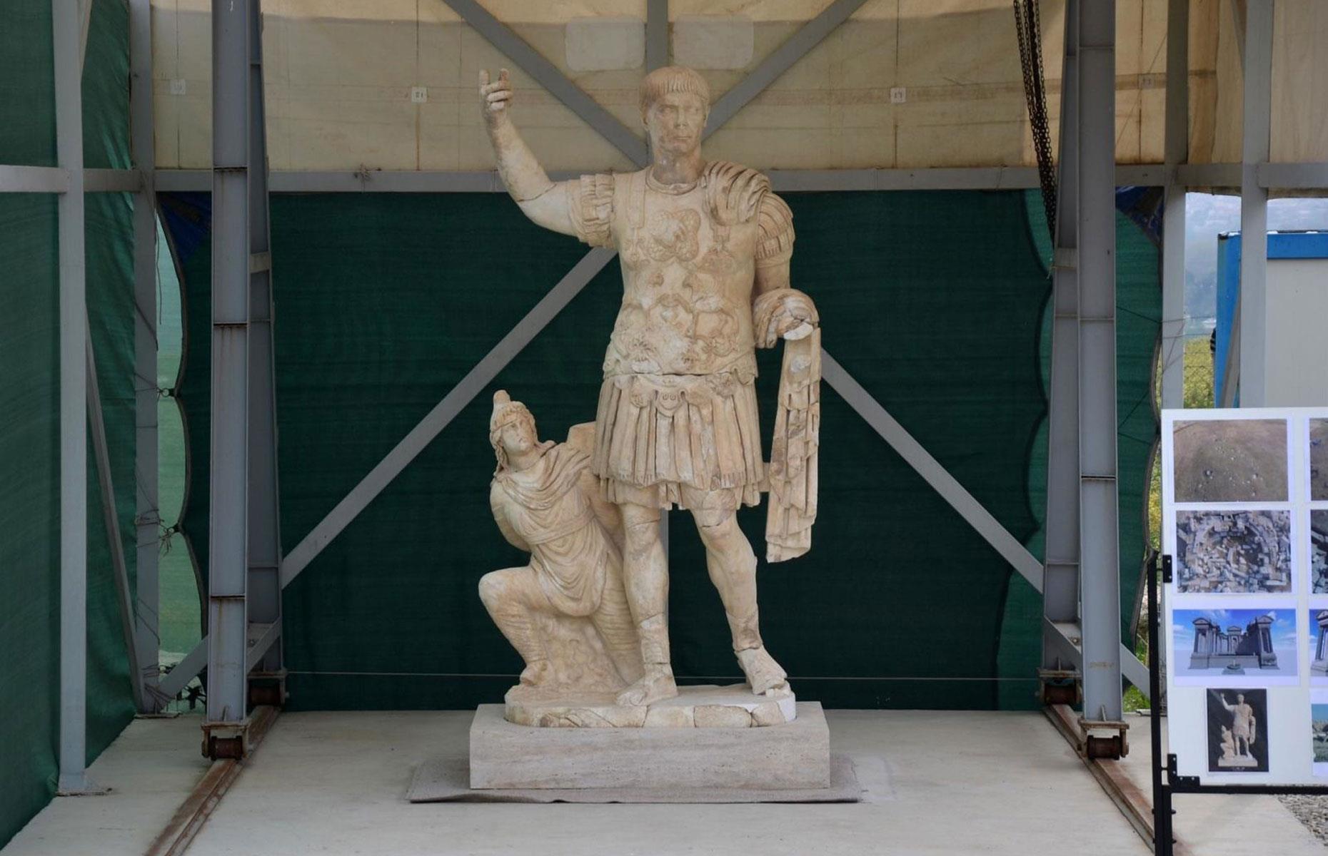 2019: The 10-foot statue of Emperor Trajan