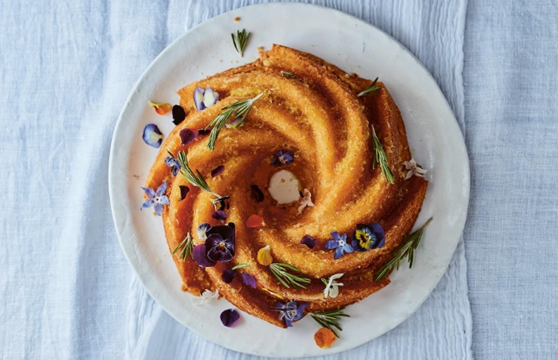 63. Clotted cream and lemon drizzle bundt cake