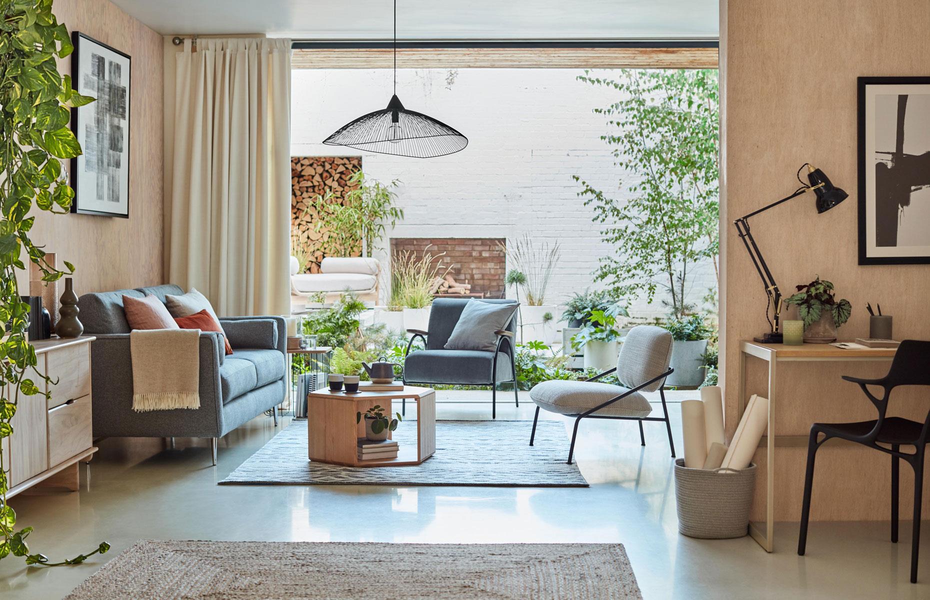 Zone areas with rugs