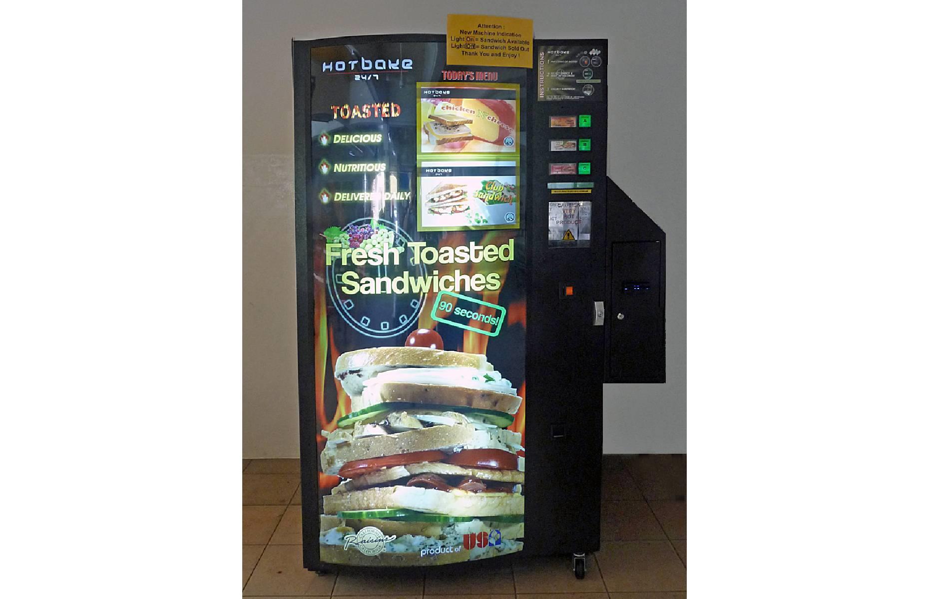 Subway sandwich vending machine at California college sells fresh premade  sandwiches