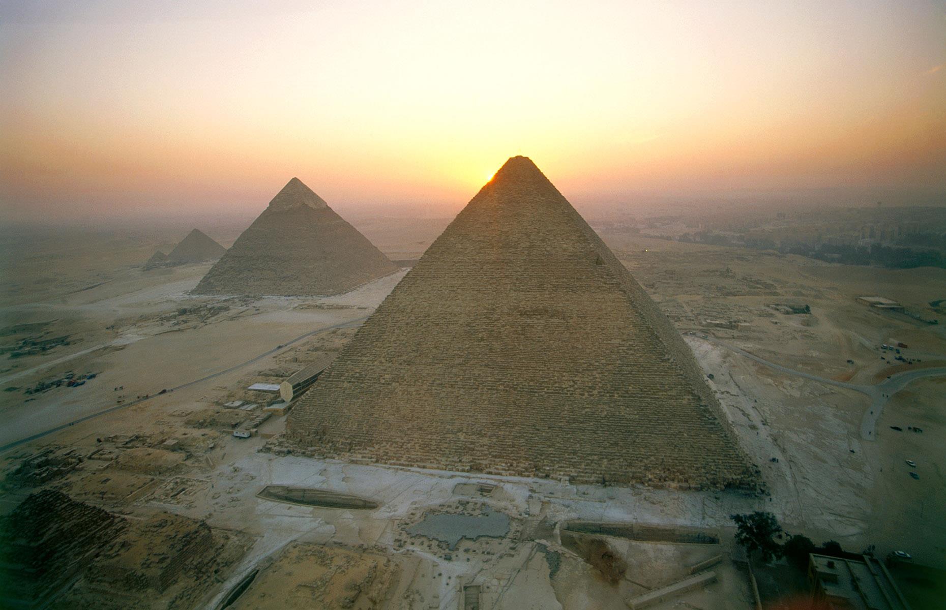 The pyramids are very, very, very old