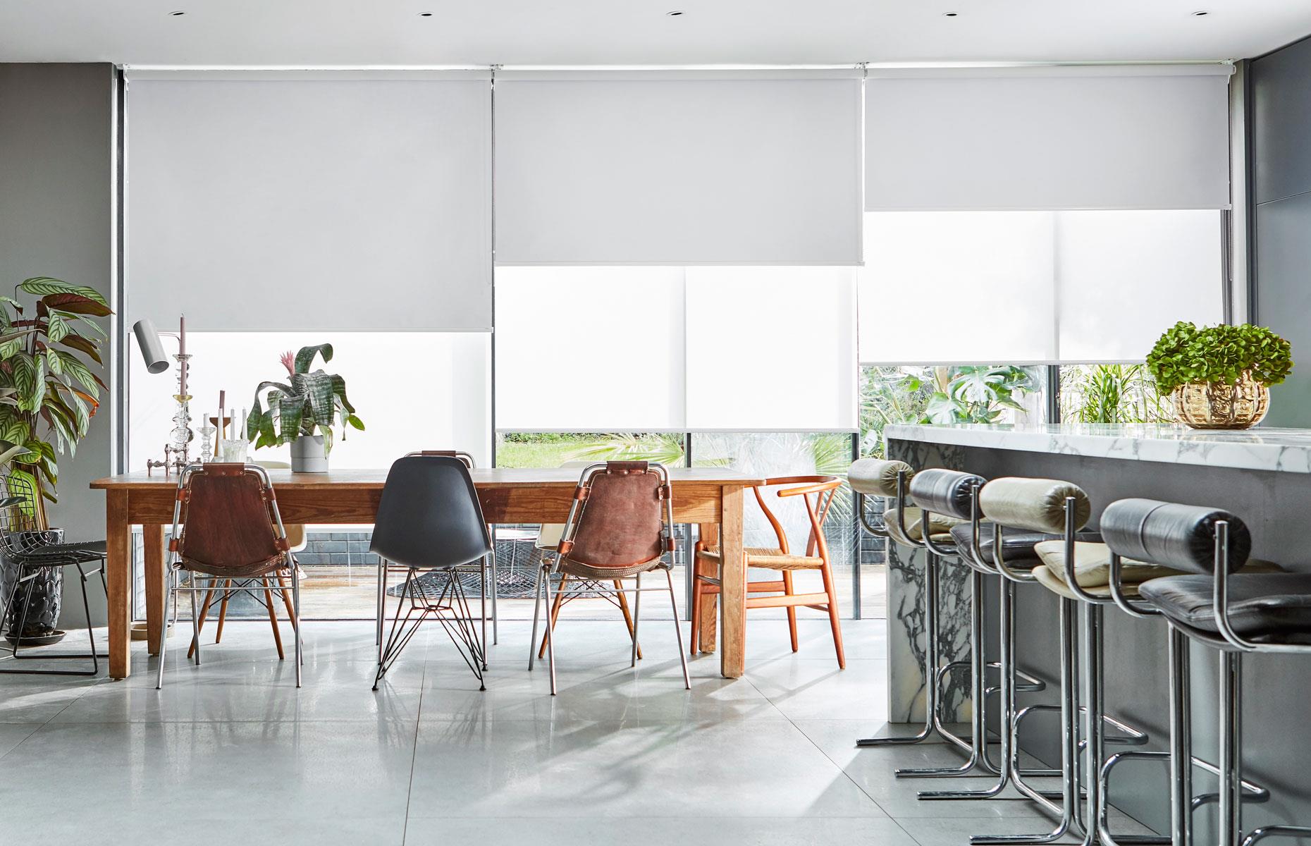 Double solar roller blinds