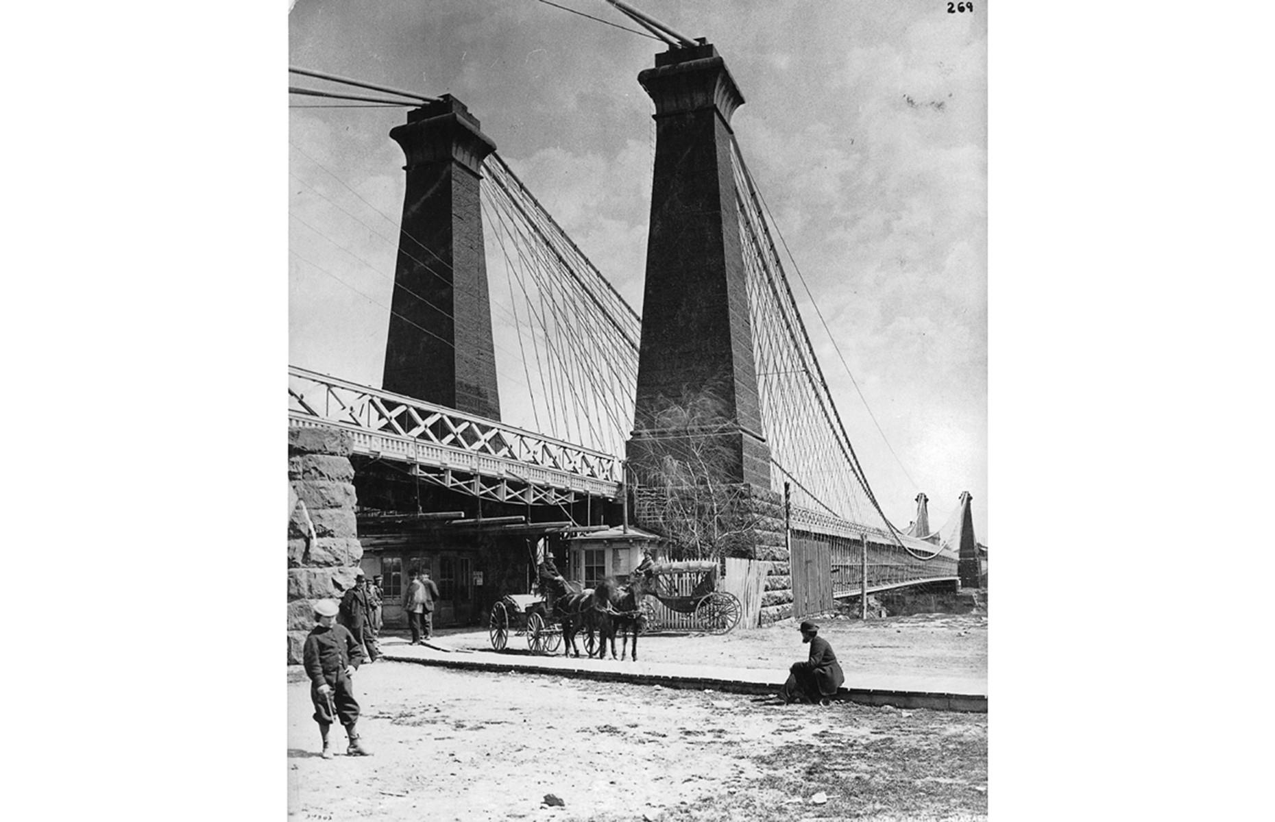 1869: Niagara Falls Railway Suspension Bridge, Ontario