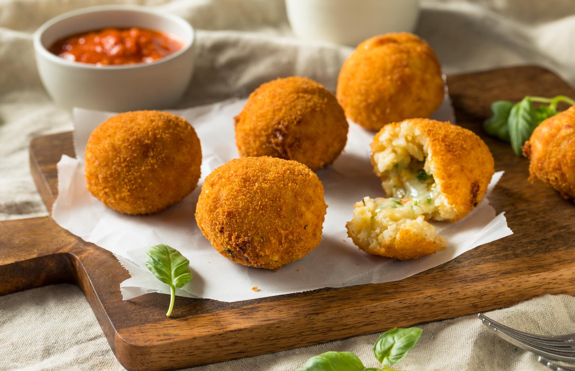 Risotto becomes arancini
