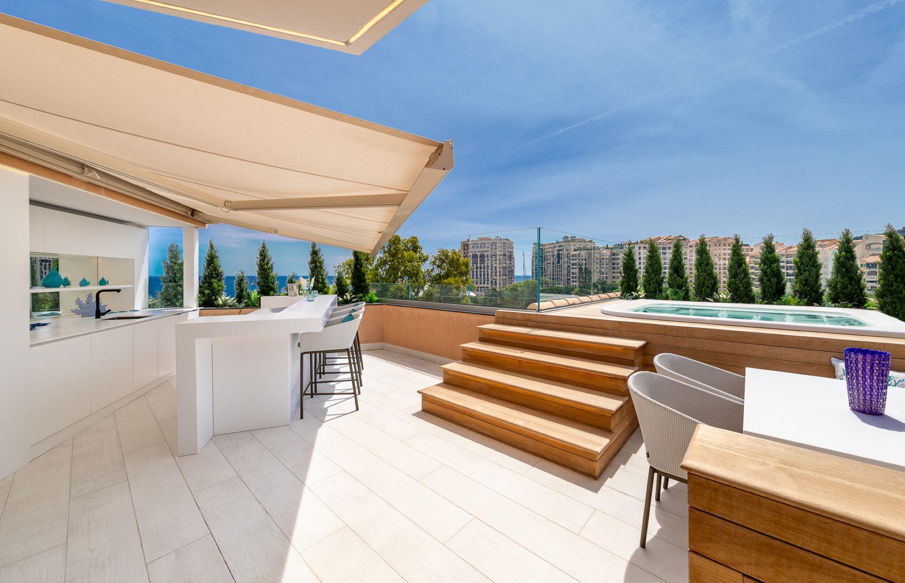 Renovated penthouse, Fontvieille, Monaco