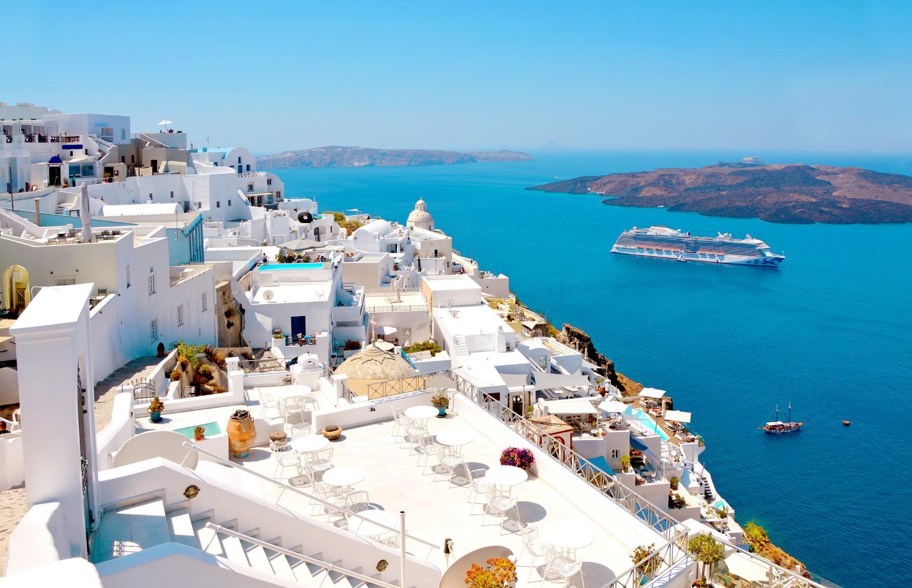 Port of Skala, Santorini, Greece
