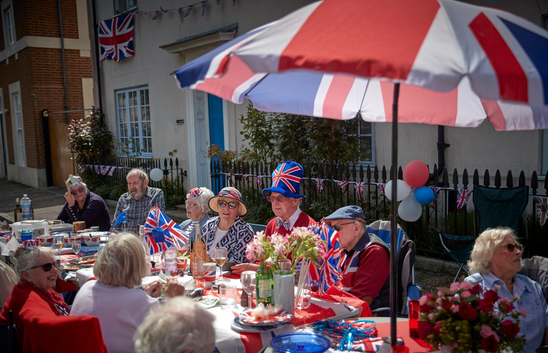 Poundbury residents celebrate the King