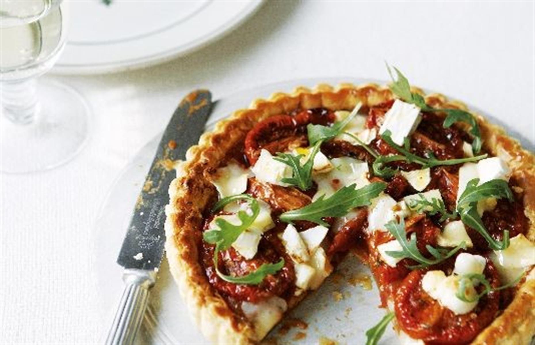 Tomato tart with goats' cheese
