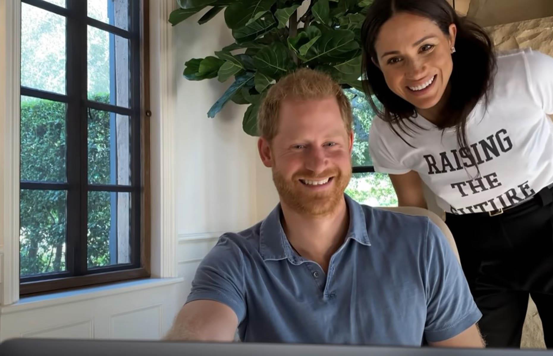 The couple working from home