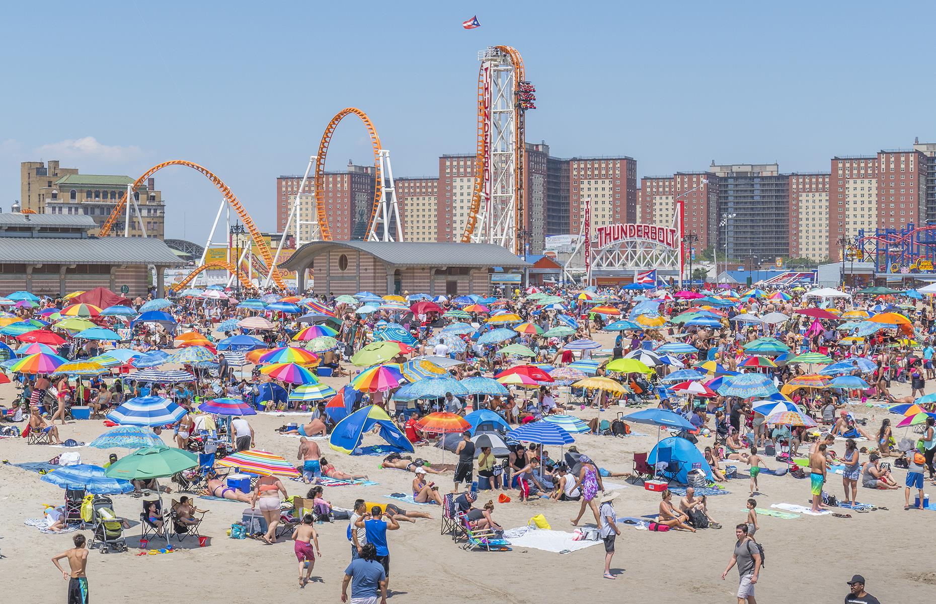 Coney Island beach, New York, USA