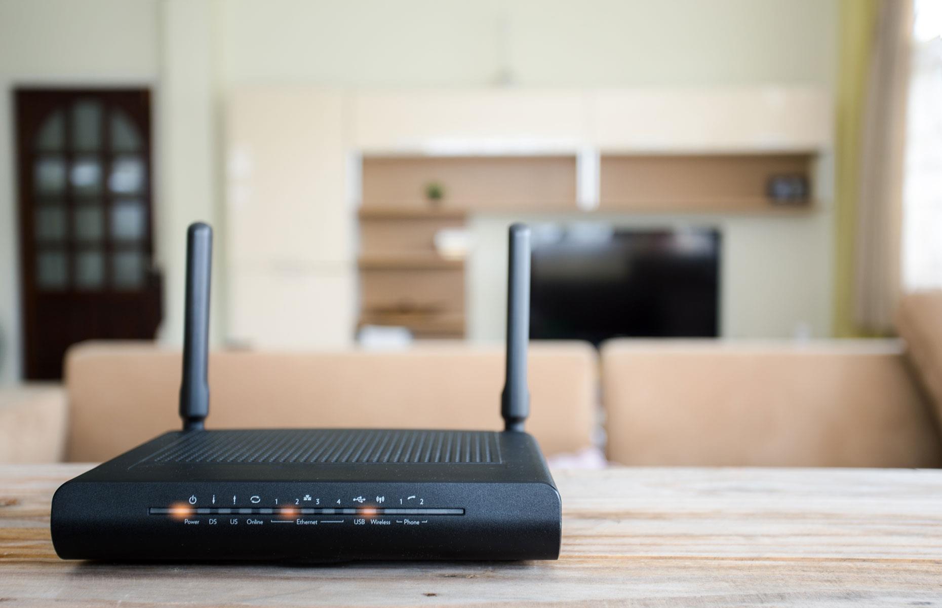Keep your router away from electrical and wireless devices