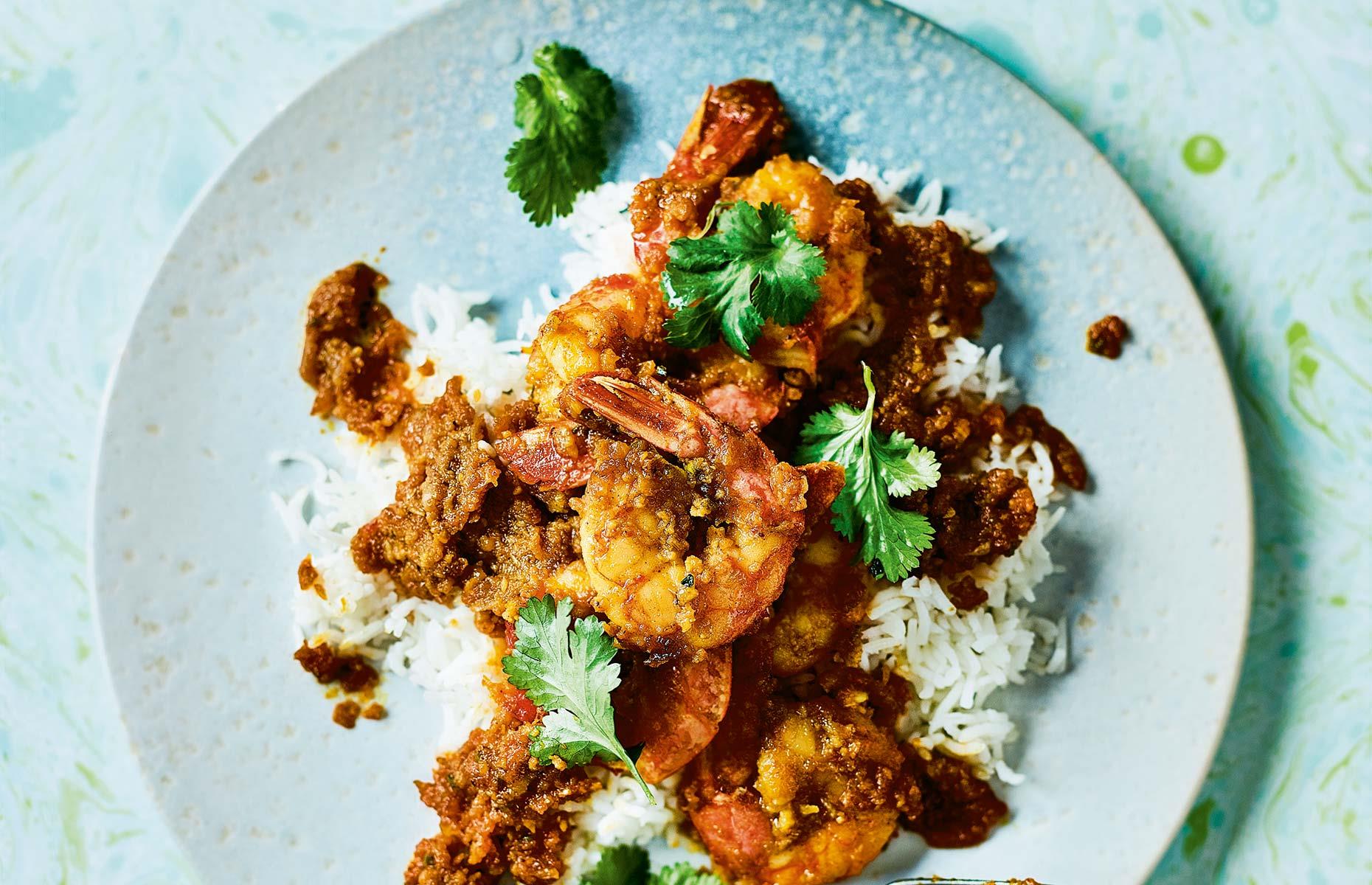 Burmese prawn curry 