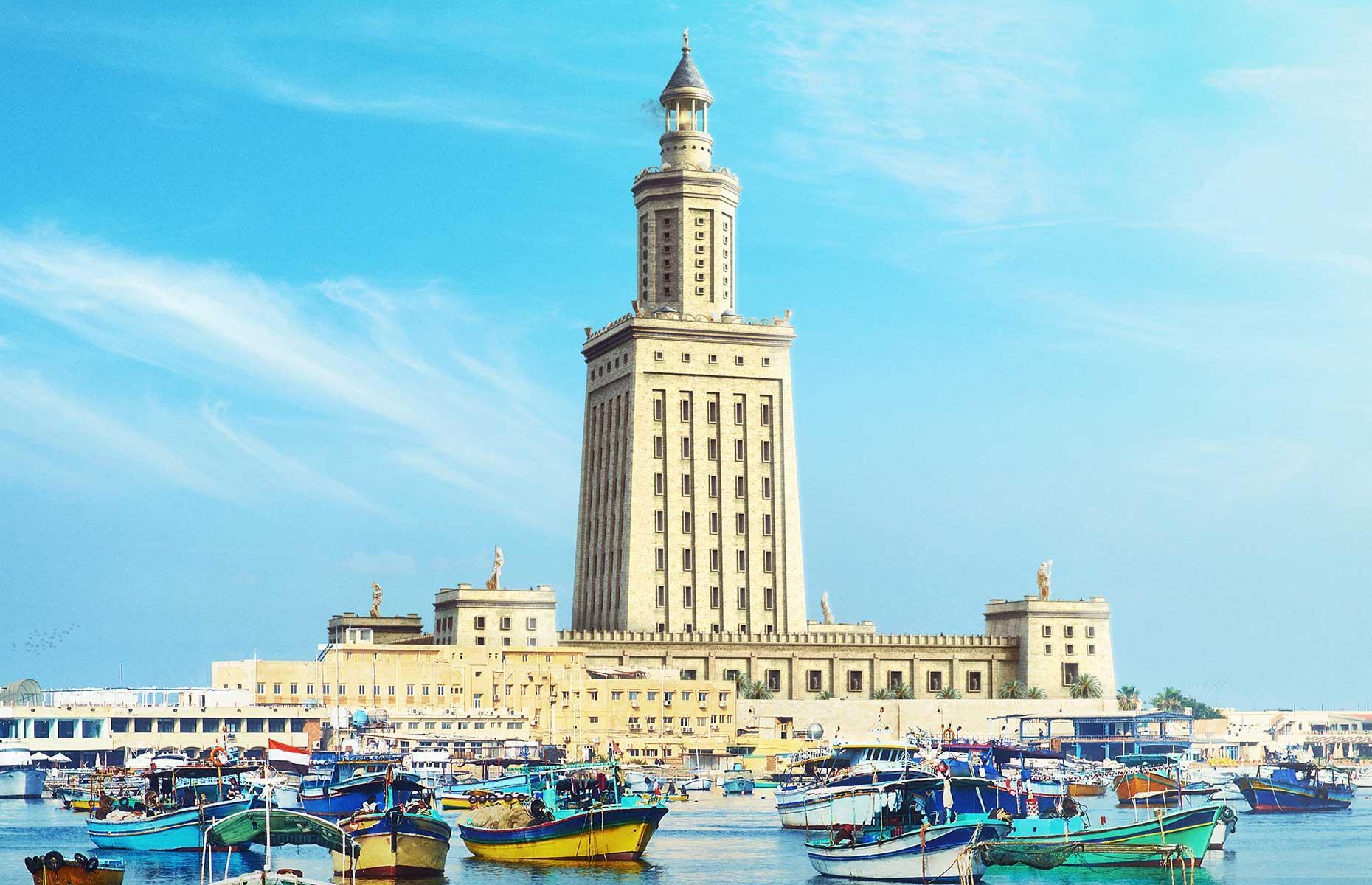 Rekonstruktion: Leuchtturm von Alexandria, Ägypten