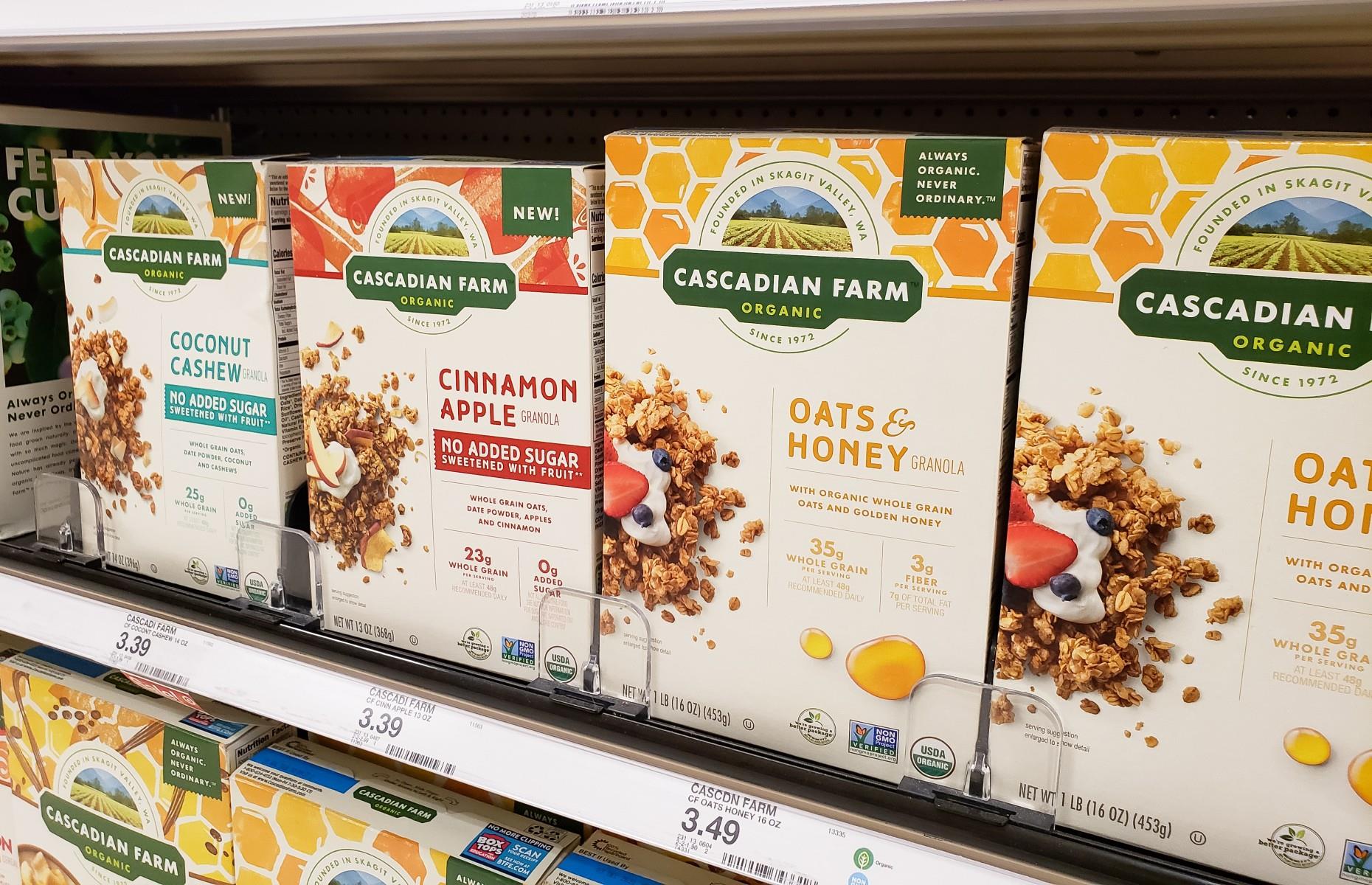 Cascadian Farm: owned by General Mills