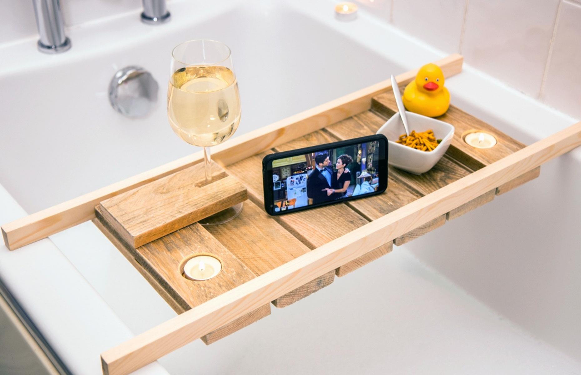 Relax with a bath caddy