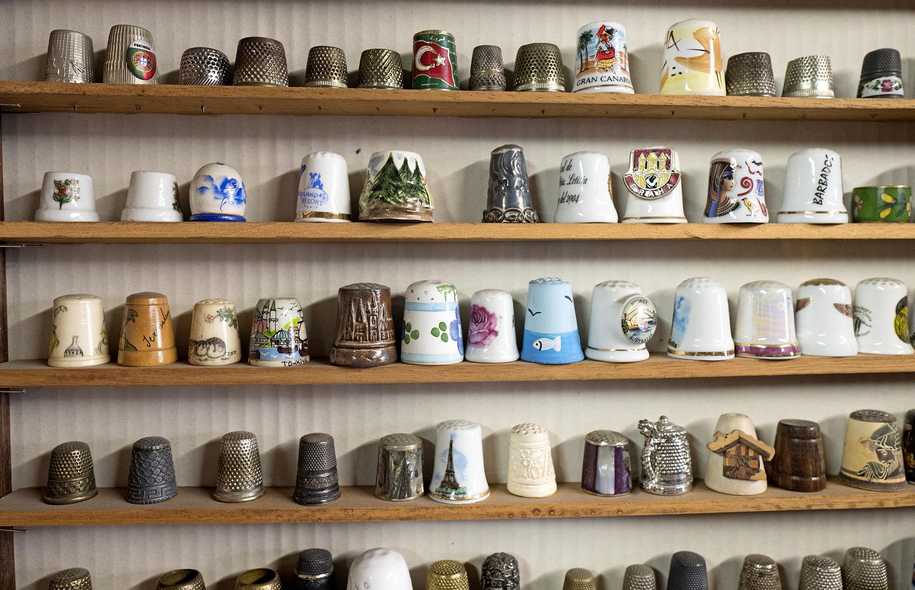 A thimble collection