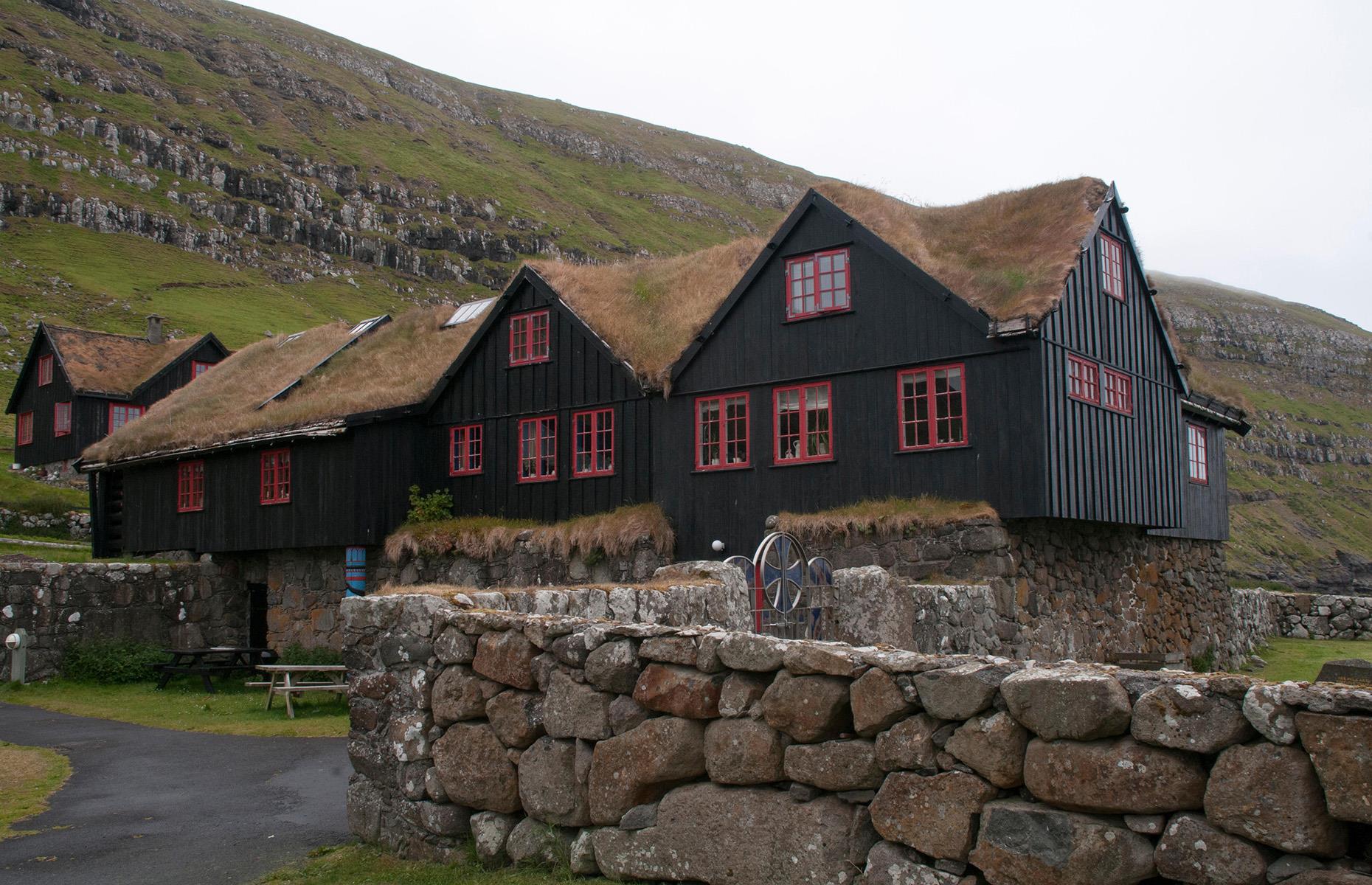 Viking farmhouse, Kirkjubøur, Faroe Islands 