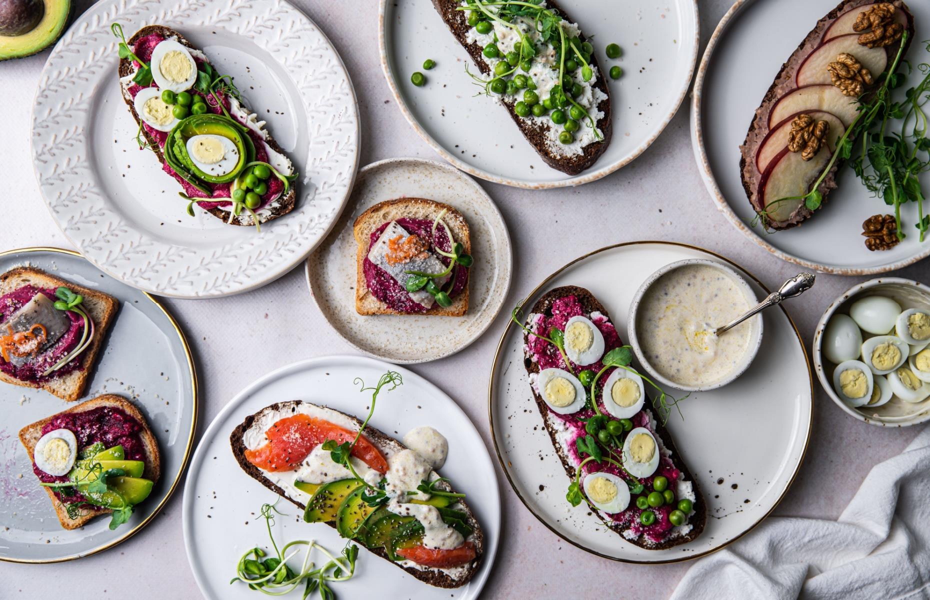 41. Make open-faced sandwiches