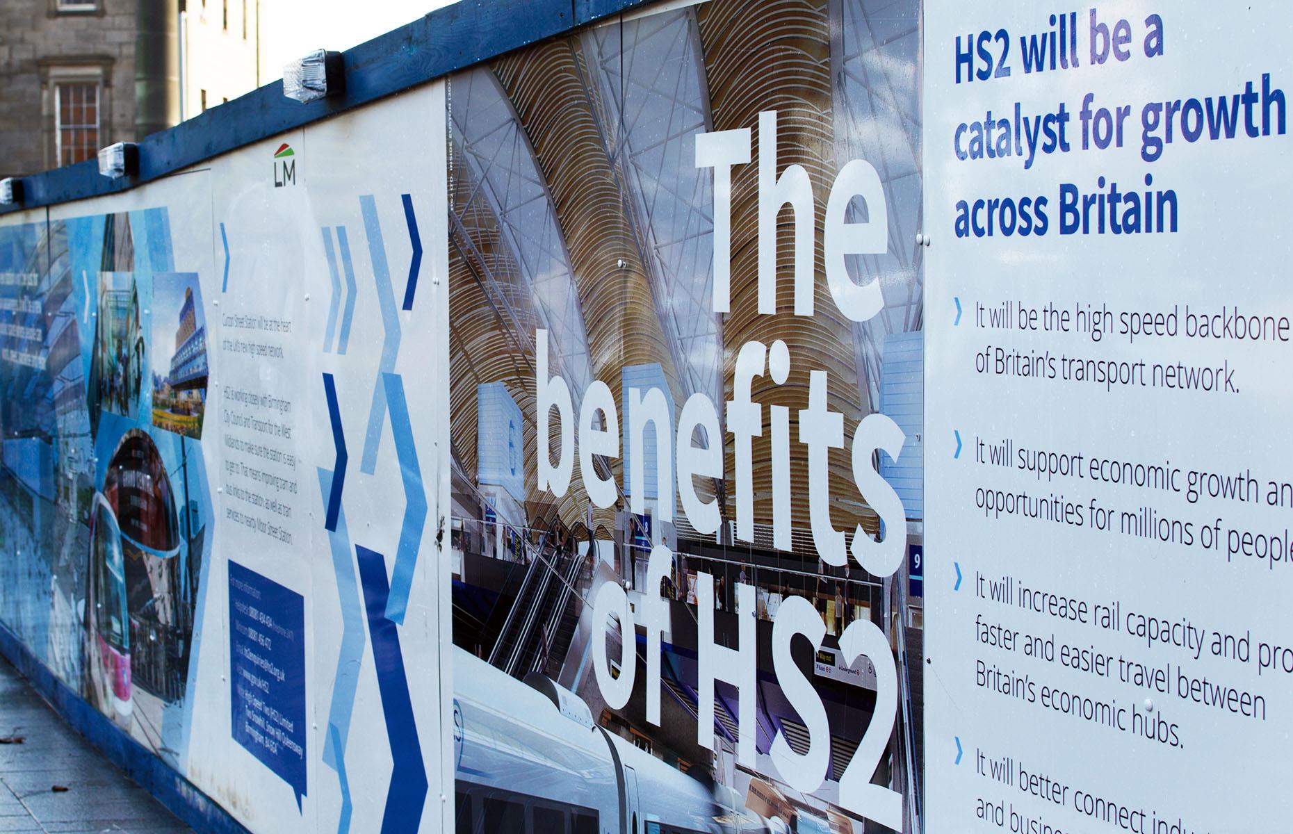 Platz 5: Großbritannien, Hochgeschwindigkeitsstrecke HS2 (€ 120 Mrd., geschätzt)