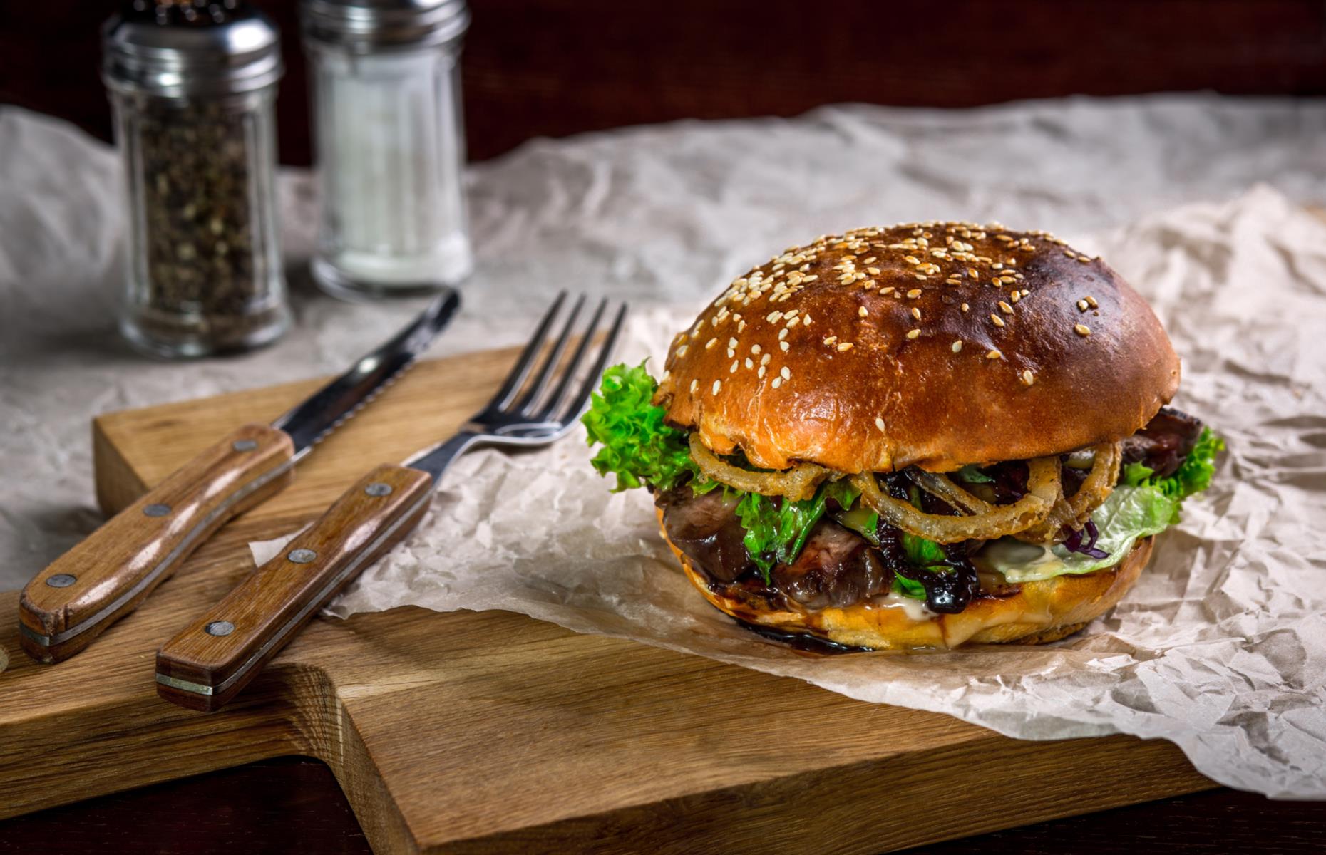 Ostrich burger