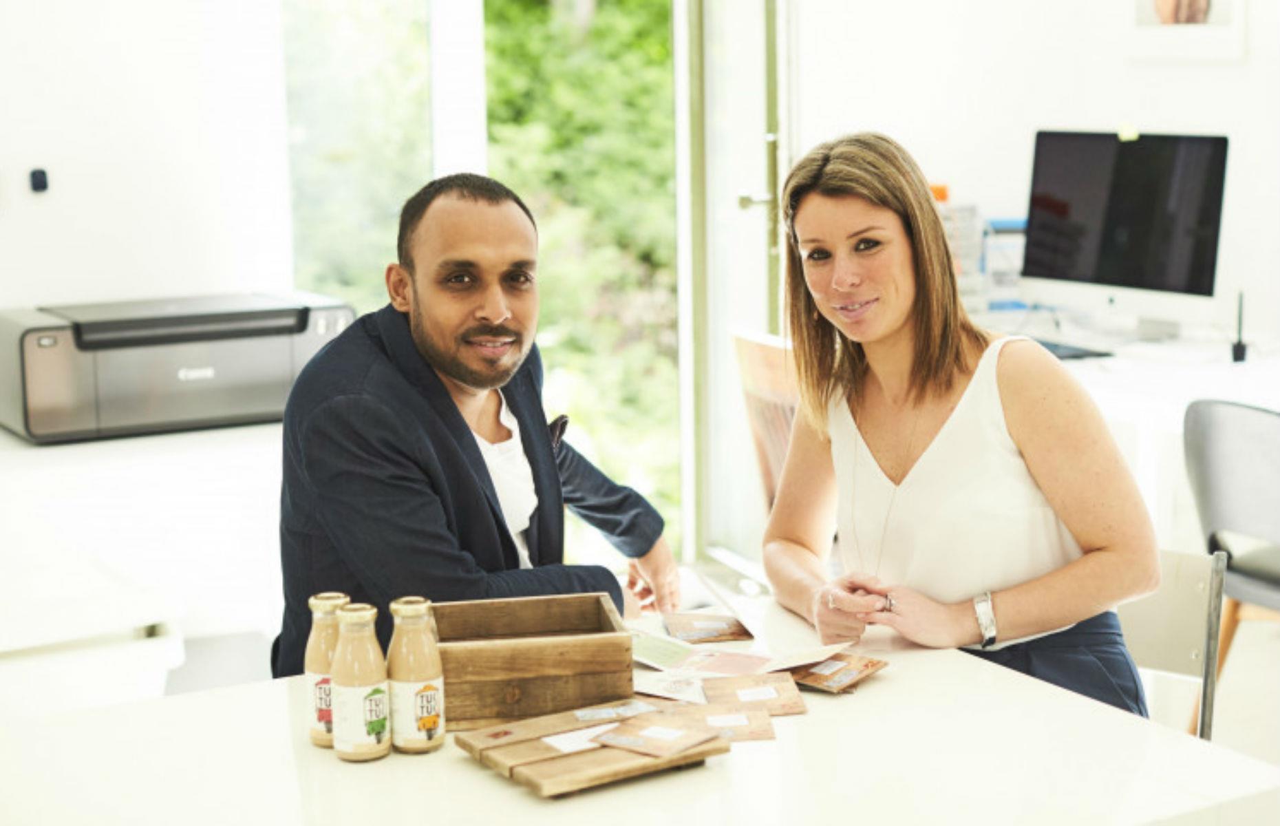 Rupesh with his wife Alexandra in their office