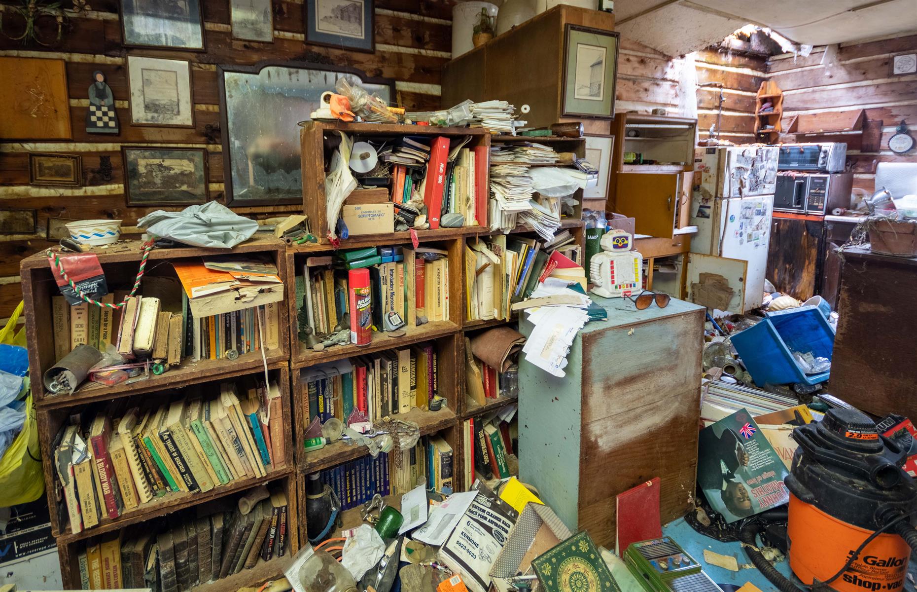 Forgotten hoarder's cabin