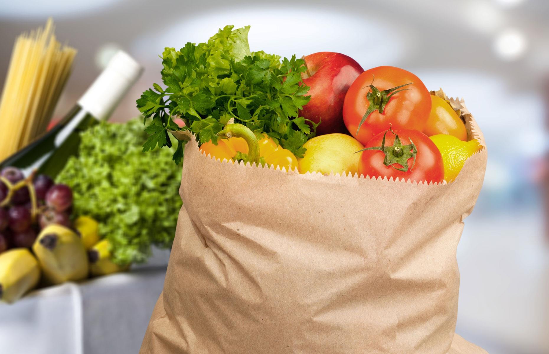 Store new groceries at the back 