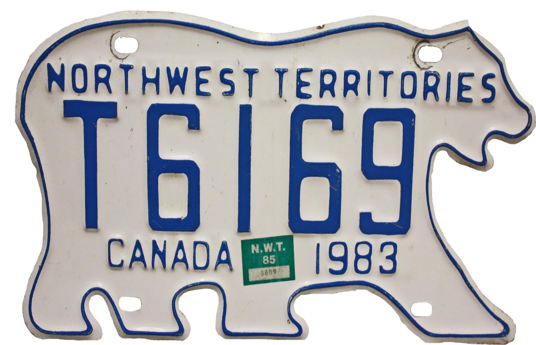 Licence plates in the Northwest Territories are shaped like polar bears
