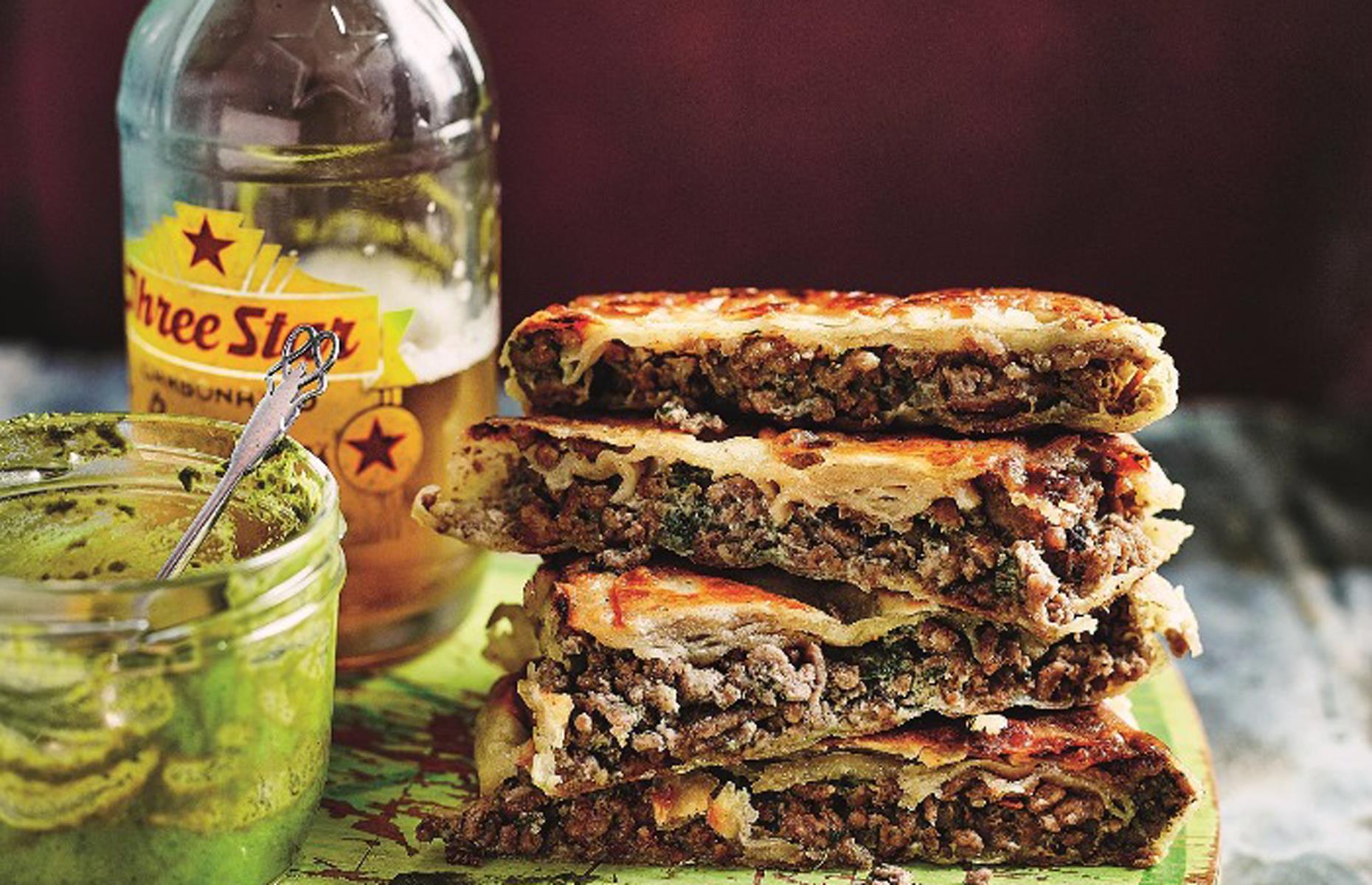 Minced lamb: spicy lamb sandwich