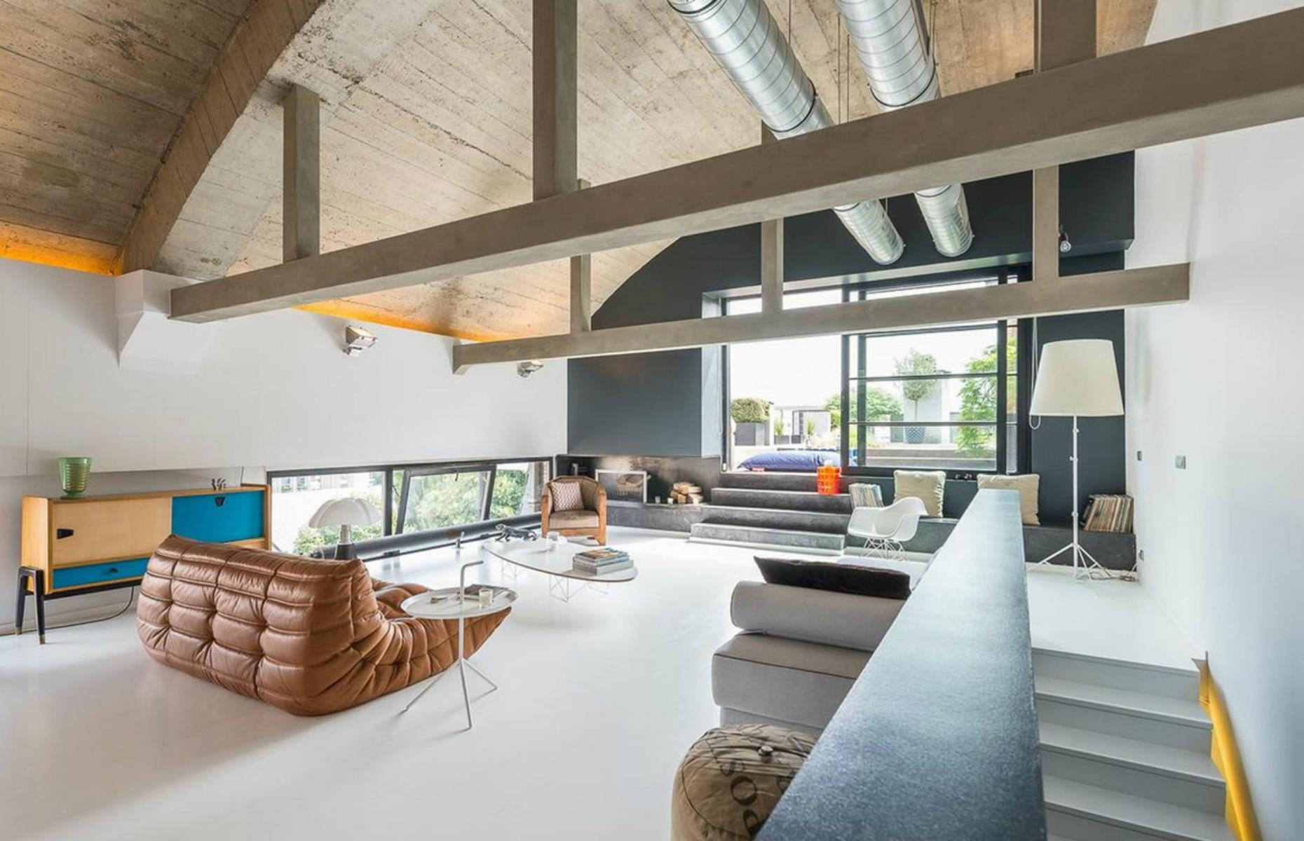 Industrial penthouse, Brussels, Belgium